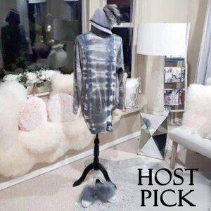 NWT Young Fabulous & Broke camo tie dye cowl neck longline sweatshirt, M